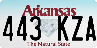 AR license plate 443KZA