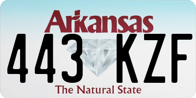 AR license plate 443KZF