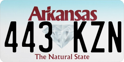 AR license plate 443KZN