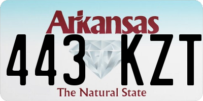 AR license plate 443KZT