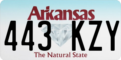 AR license plate 443KZY