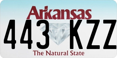 AR license plate 443KZZ