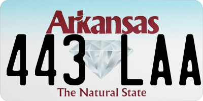 AR license plate 443LAA