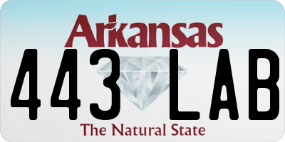 AR license plate 443LAB