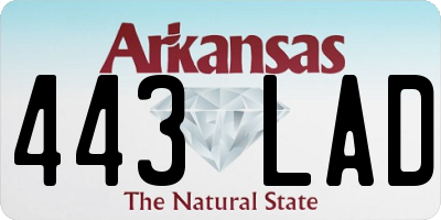 AR license plate 443LAD
