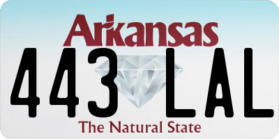AR license plate 443LAL