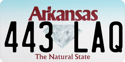 AR license plate 443LAQ