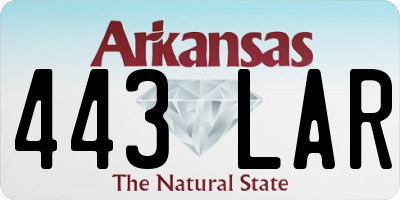 AR license plate 443LAR