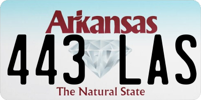 AR license plate 443LAS