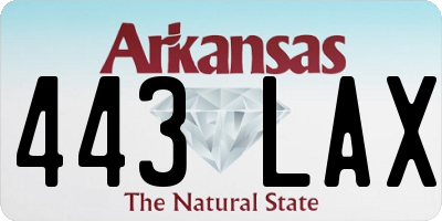 AR license plate 443LAX