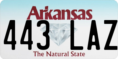 AR license plate 443LAZ