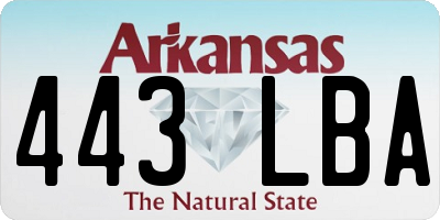 AR license plate 443LBA