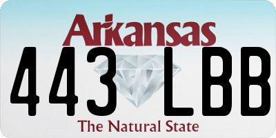 AR license plate 443LBB