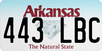 AR license plate 443LBC