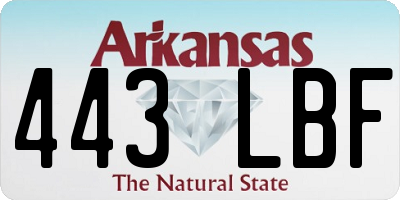 AR license plate 443LBF