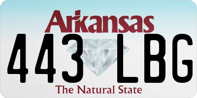 AR license plate 443LBG