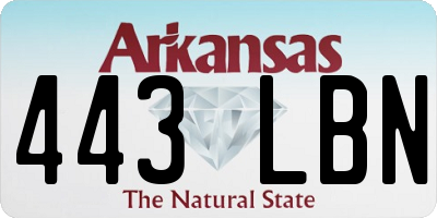 AR license plate 443LBN