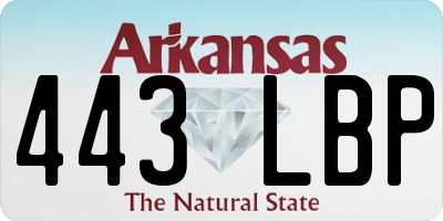 AR license plate 443LBP