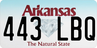 AR license plate 443LBQ