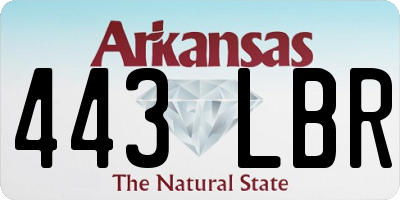AR license plate 443LBR