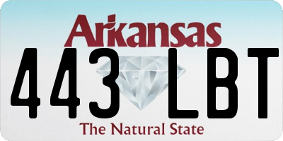 AR license plate 443LBT