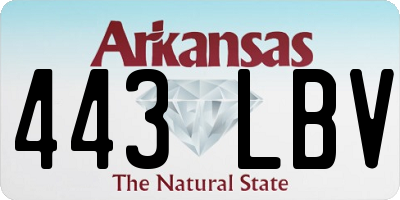 AR license plate 443LBV