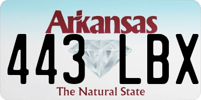 AR license plate 443LBX