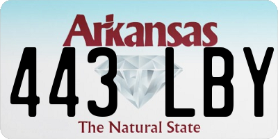 AR license plate 443LBY