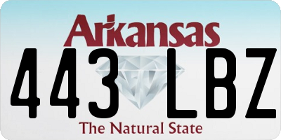 AR license plate 443LBZ
