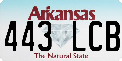 AR license plate 443LCB