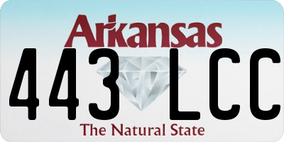 AR license plate 443LCC