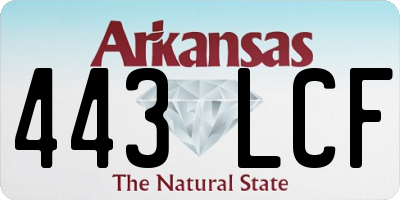 AR license plate 443LCF