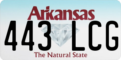 AR license plate 443LCG
