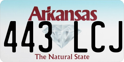 AR license plate 443LCJ