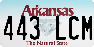 AR license plate 443LCM