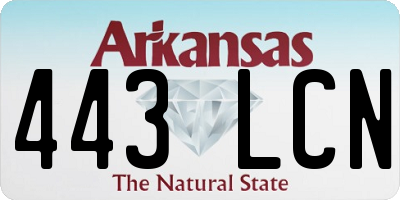 AR license plate 443LCN
