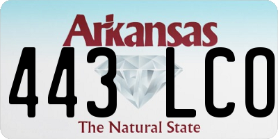 AR license plate 443LCO