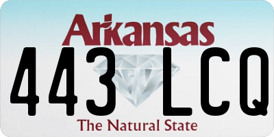 AR license plate 443LCQ
