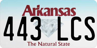 AR license plate 443LCS