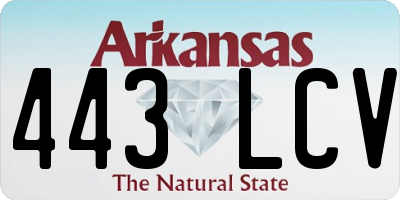 AR license plate 443LCV