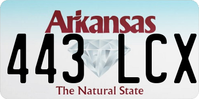 AR license plate 443LCX