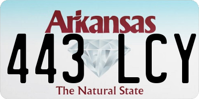 AR license plate 443LCY