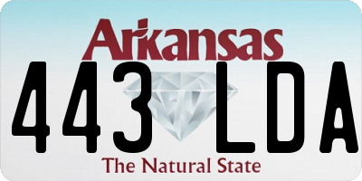 AR license plate 443LDA