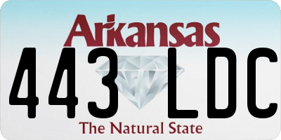 AR license plate 443LDC