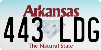 AR license plate 443LDG