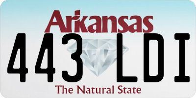 AR license plate 443LDI