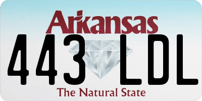 AR license plate 443LDL