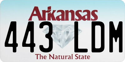 AR license plate 443LDM