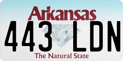 AR license plate 443LDN