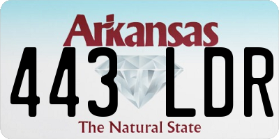 AR license plate 443LDR